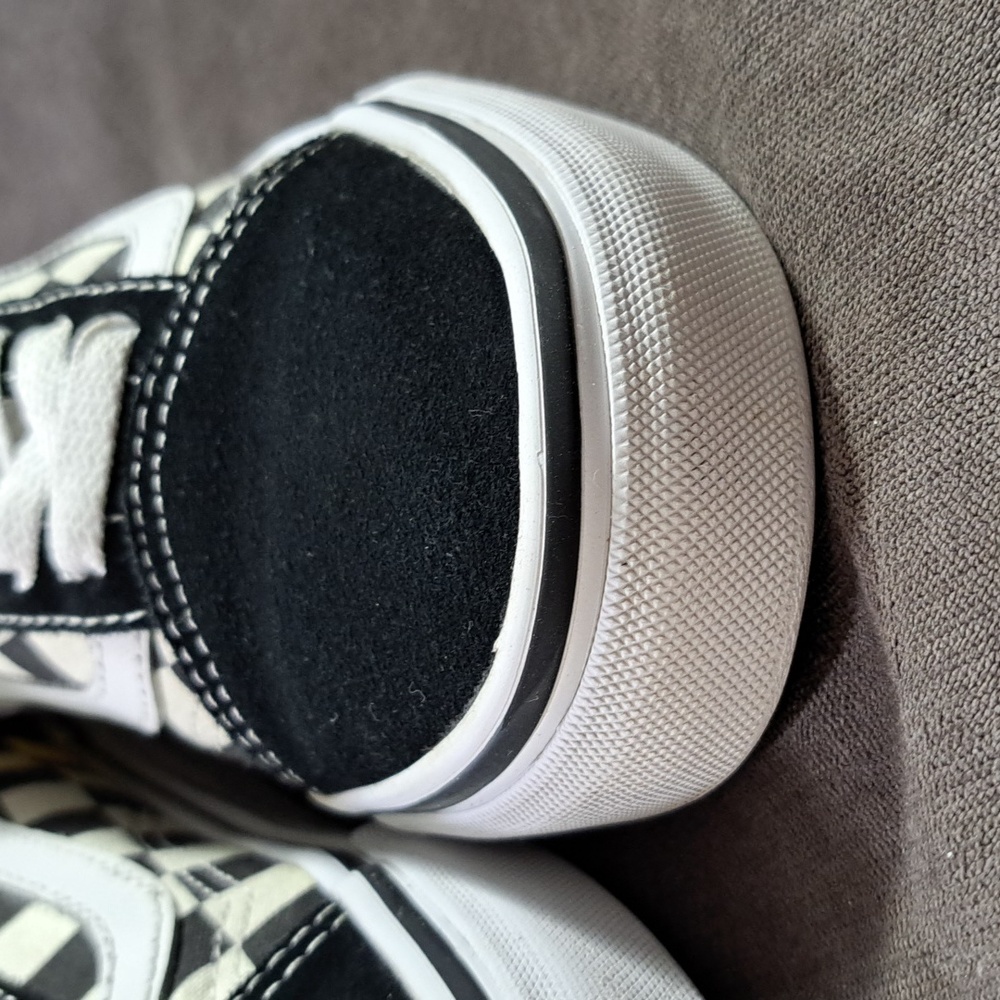 Vans Old Skool White Black Checkerboard Canvas Suede Lace Up Sneakers G US 5 - Picture 5 of 16